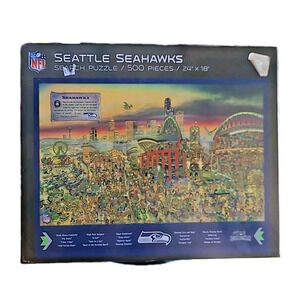 Seattle Seahawks 500 pc. Jigsaw Puzzle 24" X 18" NFL 2026 Superbowl Find Joe